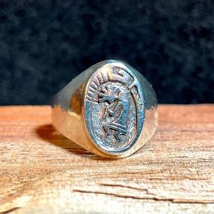 Men’s Sterling Silver Kokopelli Ring Size 13